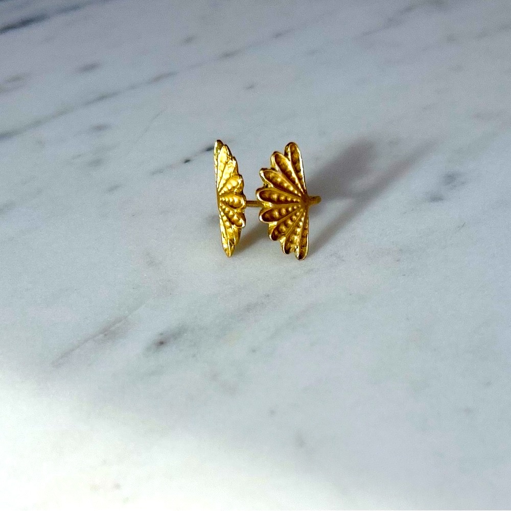 Handmade Brass Fan Ring